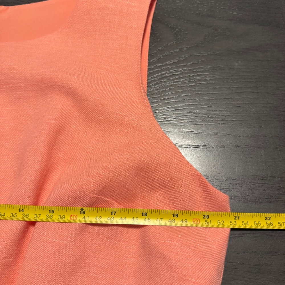 Talbots Petite Sleeveless Linen Blend pink/Coral Dress Size 16p - Picture 6 of 10